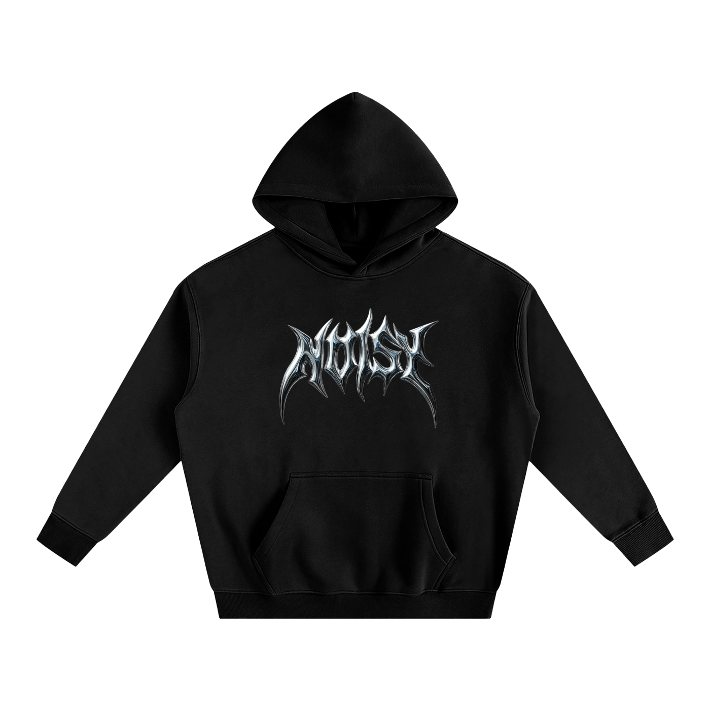 "Large Noisy Logo" — Oversize Fleeced Hoodie