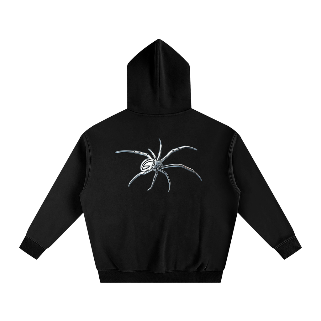 "Large Noisy Logo with 16Spider" — Oversized Fleeced Hoodie