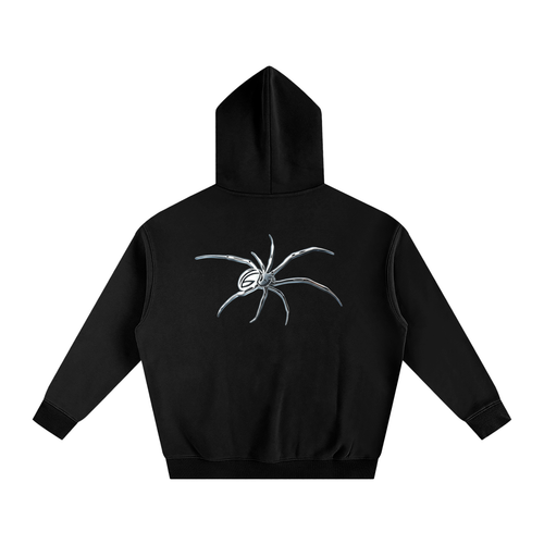 "Large Noisy Logo with 16Spider" — Oversized Fleeced Hoodie