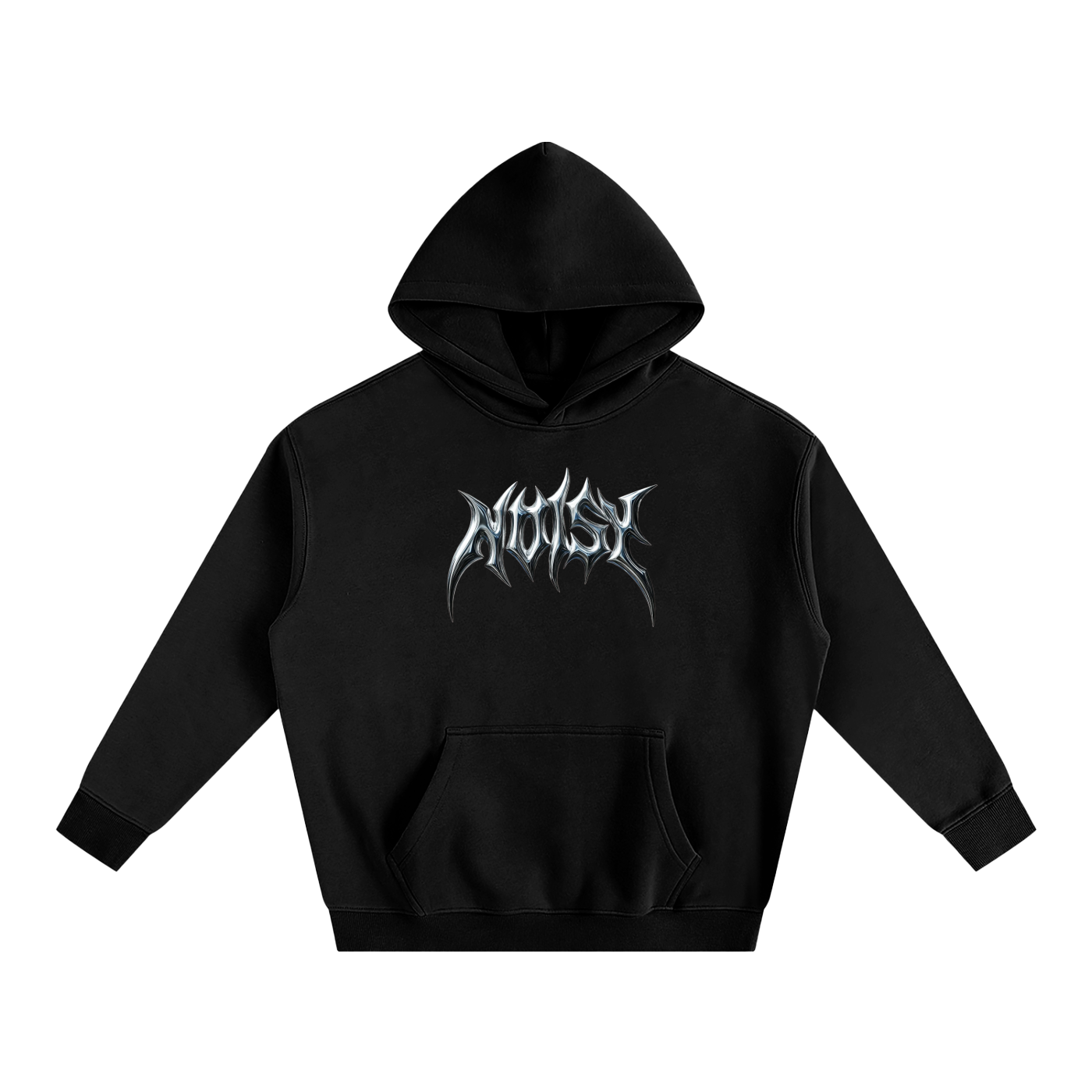 "Large Noisy Logo with 16Spider" — Oversized Fleeced Hoodie